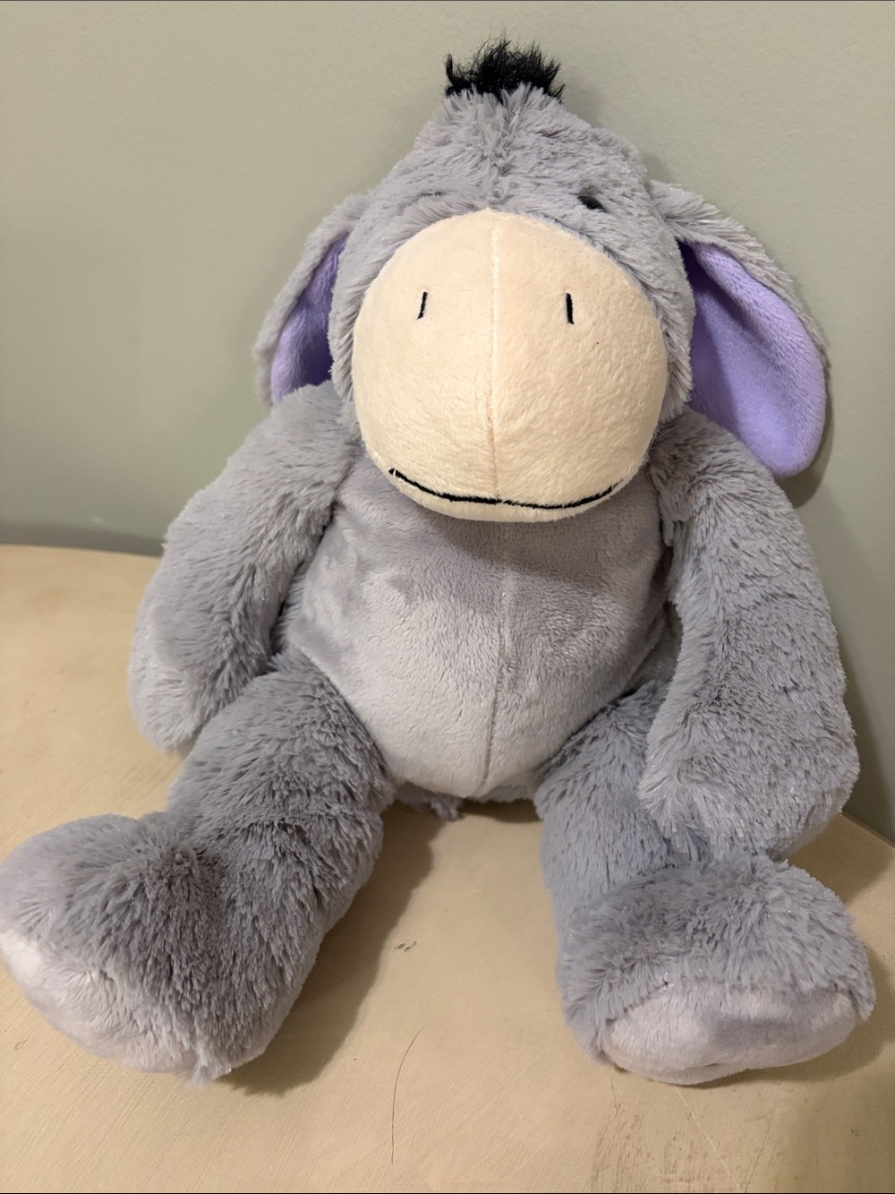 Eyore Oh So Snuggly Plush 12.5 Inches Paws & Ears Are Cotton Texture He Vibrates